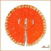 Cotton Thread Sitara Work Orange Laddu Poshak